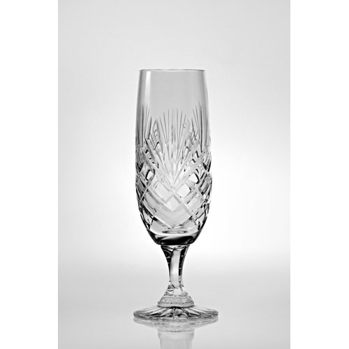 Barski Toasting Flute Champagne Flutes Set of 6 Glasses Cut